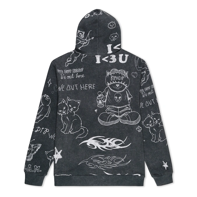 Толстовка RIPNDIP Nermal Domination Hoodie Black Vintage
